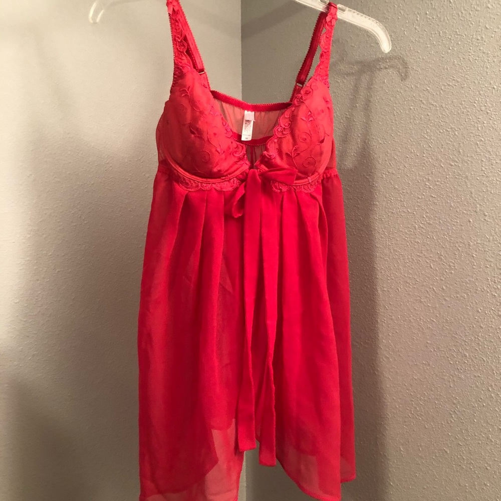 Victoria's Secret Babydoll Lingerie Red 36